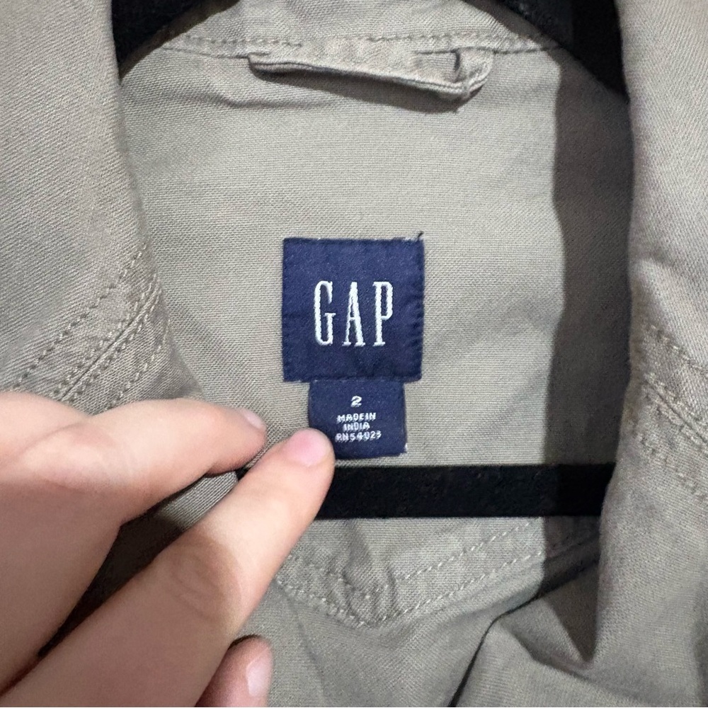 Gap Y2K utility jacket light jacket button up cotton blend - Picture 4 of 6